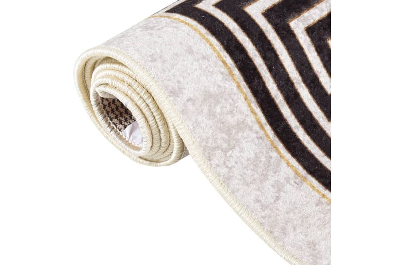 Vaskbart teppe 80x150 cm lys beige sklisikker - Beige - Tekstiler - Tepper & Matter - Utendørstepper - Plasttepper