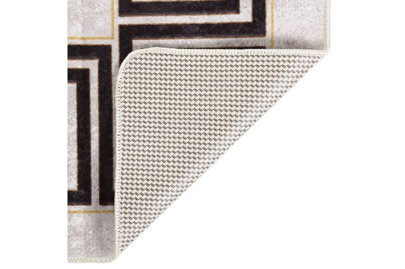 Vaskbart teppe 80x150 cm lys beige sklisikker - Beige - Tekstiler - Tepper & Matter - Utendørstepper - Plasttepper