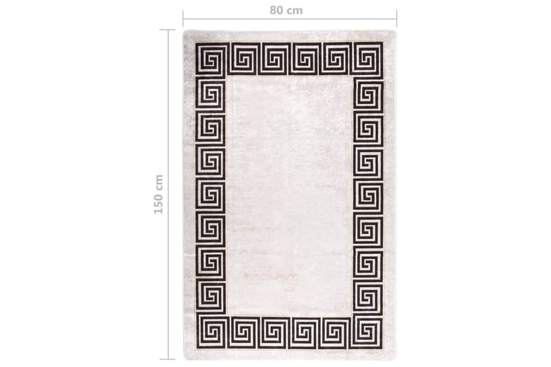 Vaskbart teppe 80x150 cm lys beige sklisikker - Beige - Tekstiler - Tepper & Matter - Utendørstepper - Plasttepper