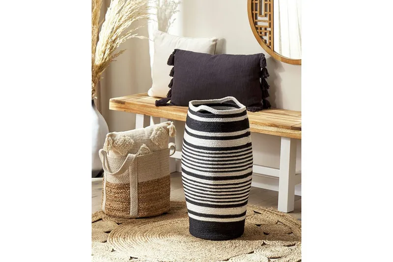 Kurv Arrah Hvit, Svart - Hvit, Svart - Hus & oppussing - Kjøkken & bad - Kjøkken & vaskerom - Tørke & vasketilbehør