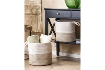 Kurv Pazha sett á 2. Beige, hvit - Beige, hvit - Hus & oppussing - Kjøkken & bad - Kjøkken & vaskerom - Tørke & vasketilbehør