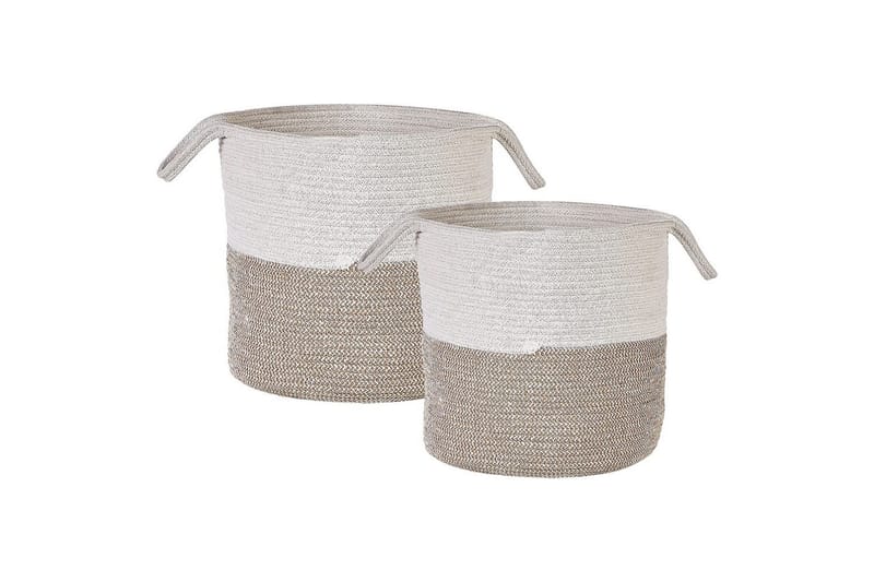 Kurv Pazha sett á 2. Beige, hvit - Beige, hvit - Hus & oppussing - Kjøkken & bad - Kjøkken & vaskerom - Tørke & vasketilbehør