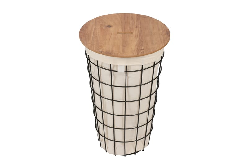 Hami Skittentøyskurv 34 cm - Eik/Svart - Hus & oppussing - Kjøkken & bad - Kjøkken & vaskerom - Tørke & vasketilbehør
