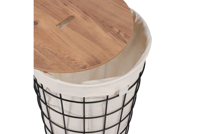 Hami Skittentøyskurv 34 cm - Eik/Svart - Hus & oppussing - Kjøkken & bad - Kjøkken & vaskerom - Tørke & vasketilbehør