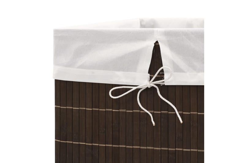 Skittentøyskurv bambus rektangulr mørkebrun - Baderomstilbehør - Skittentøyskurv