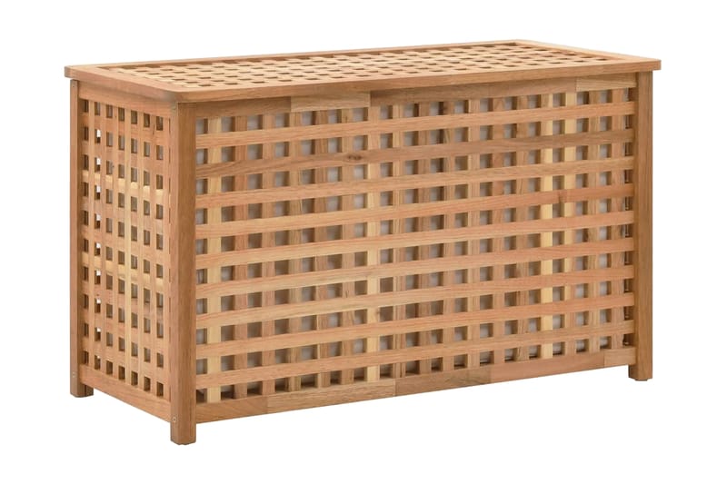 Skittentøyskiste 77,5x37,5x46,5 cm heltre valnøtt - Hus & oppussing - Kjøkken & bad - Baderom - Baderomstilbehør