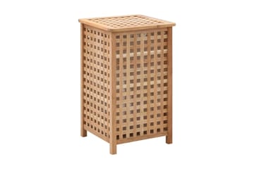 Skittentøyskurv 39x39x65 cm heltre valnøtt - Hus & oppussing - Kjøkken & bad - Baderom - Baderomstilbehør