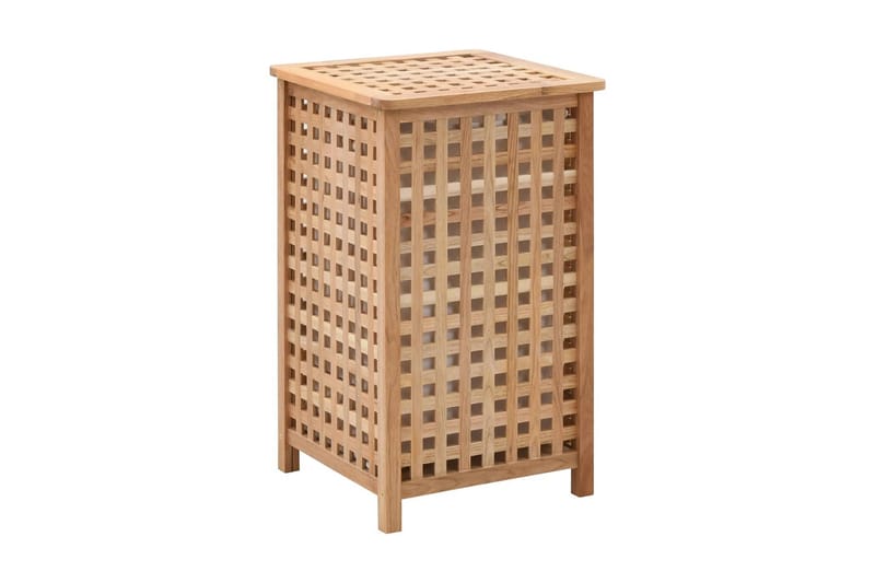 Skittentøyskurv 39x39x65 cm heltre valnøtt - Hus & oppussing - Kjøkken & bad - Baderom - Baderomstilbehør