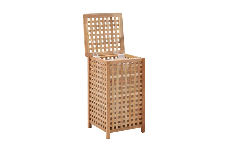 Skittentøyskurv 39x39x65 cm heltre valnøtt - Hus & oppussing - Kjøkken & bad - Baderom - Baderomstilbehør