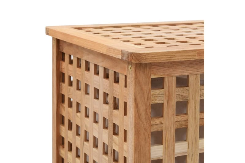 Skittentøyskurv 39x39x65 cm heltre valnøtt - Hus & oppussing - Kjøkken & bad - Baderom - Baderomstilbehør