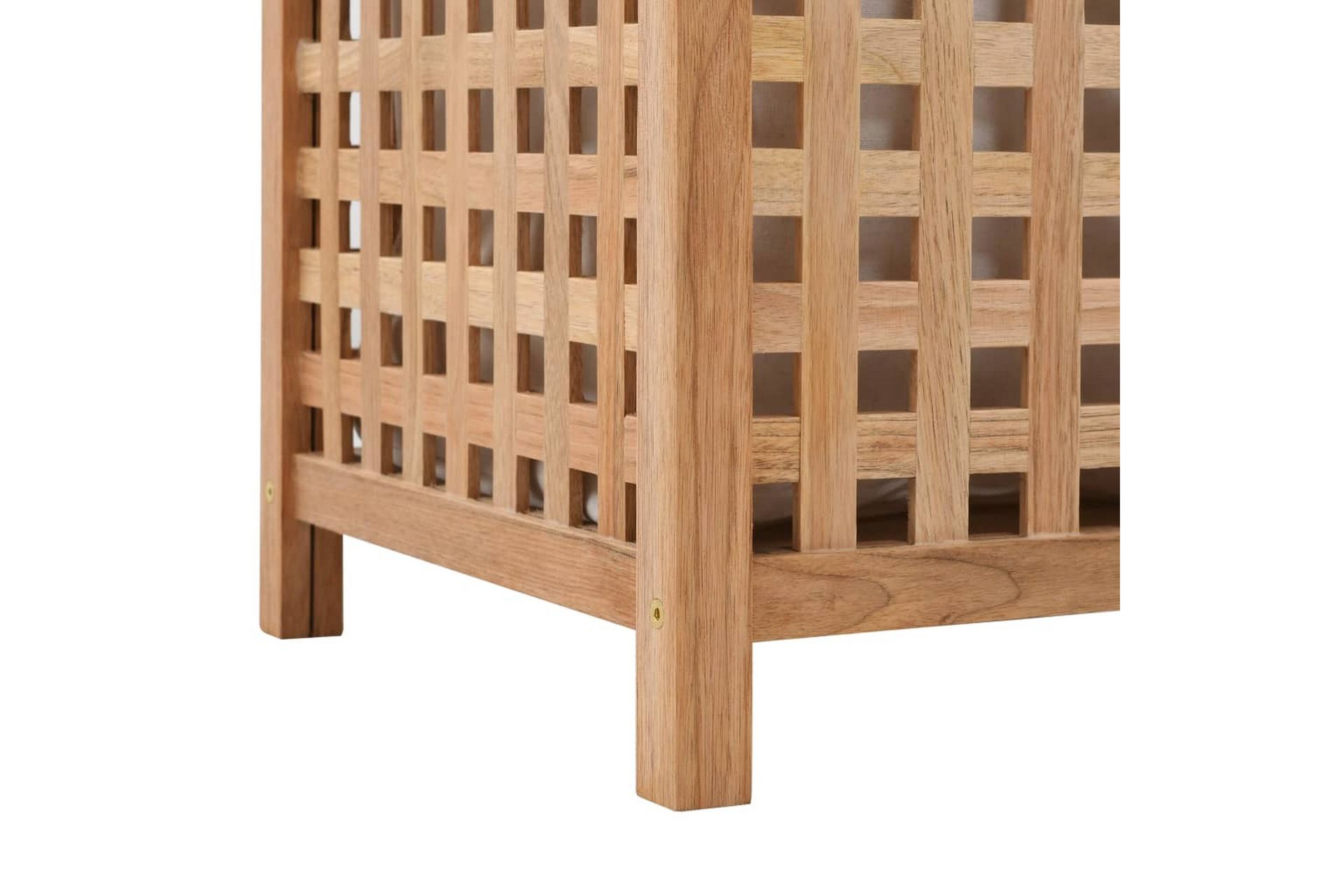 Skittentøyskurv 39x39x65 cm heltre valnøtt - Hus & oppussing - Kjøkken & bad - Baderom - Baderomstilbehør
