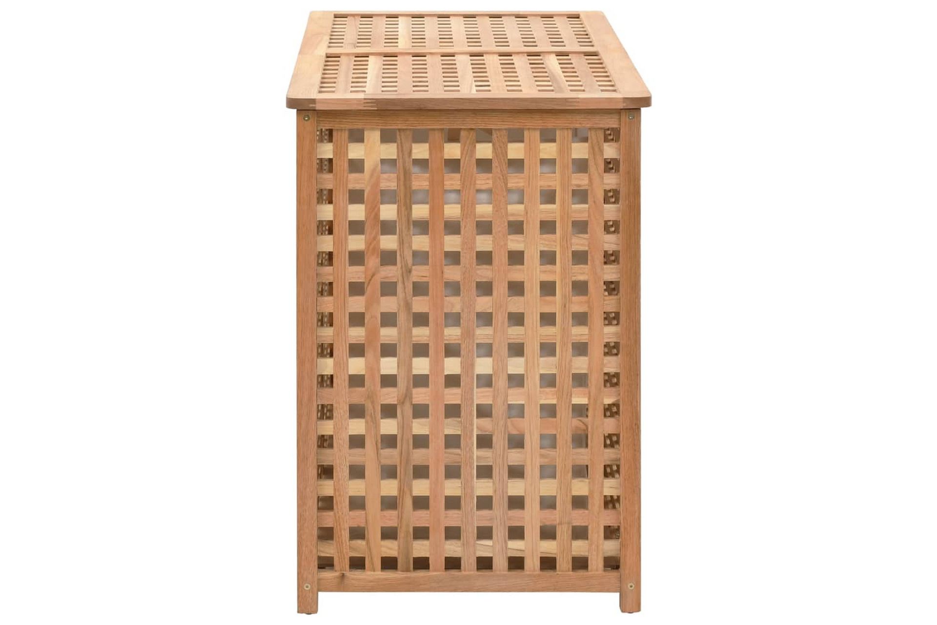 Skittentøyskurv 87,5x46x67 cm heltre valnøtt - Hus & oppussing - Kjøkken & bad - Baderom - Baderomstilbehør