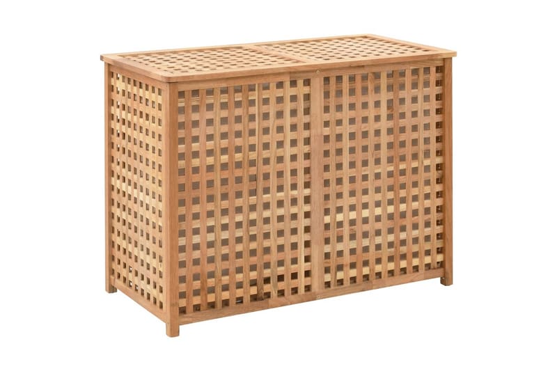 Skittentøyskurv 87,5x46x67 cm heltre valnøtt - Hus & oppussing - Kjøkken & bad - Baderom - Baderomstilbehør