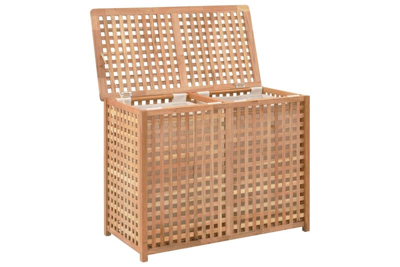 Skittentøyskurv 87,5x46x67 cm heltre valnøtt - Hus & oppussing - Kjøkken & bad - Baderom - Baderomstilbehør