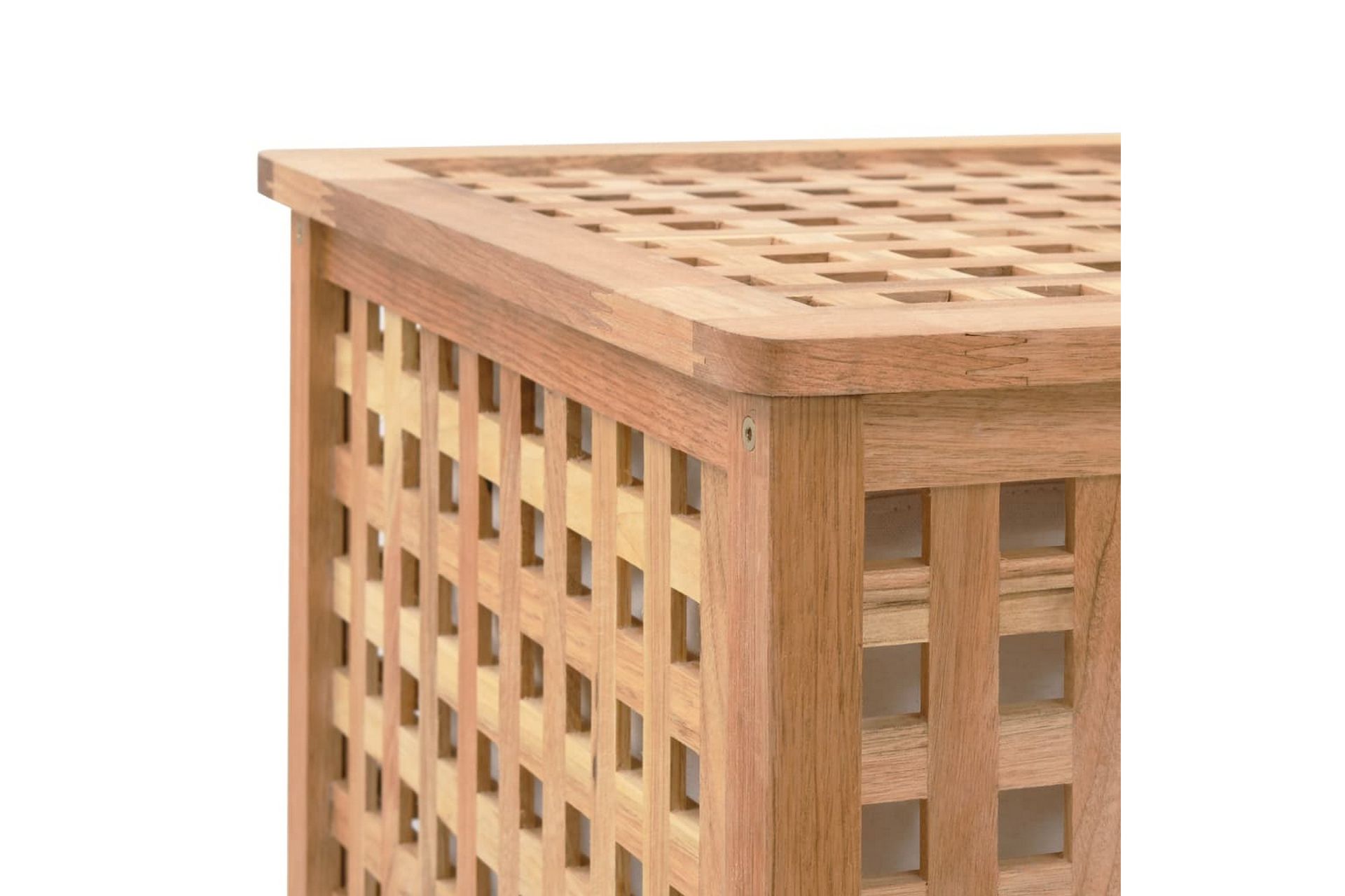 Skittentøyskurv 87,5x46x67 cm heltre valnøtt - Hus & oppussing - Kjøkken & bad - Baderom - Baderomstilbehør