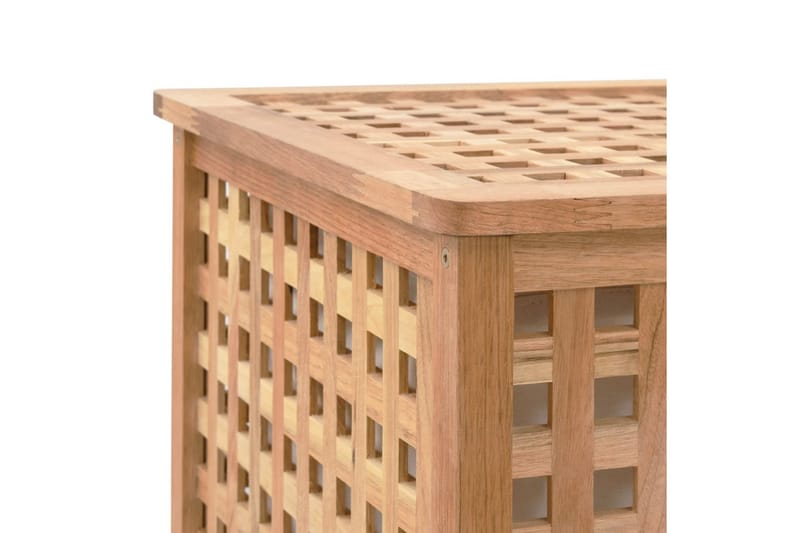 Skittentøyskurv 87,5x46x67 cm heltre valnøtt - Hus & oppussing - Kjøkken & bad - Baderom - Baderomstilbehør