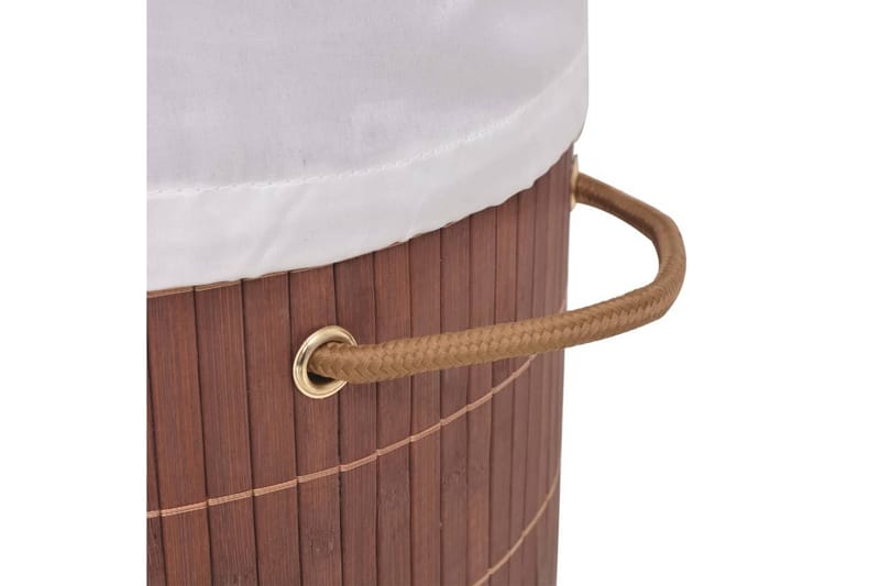 Skittentøyskurv bambus oval brun - Baderomstilbehør - Skittentøyskurv