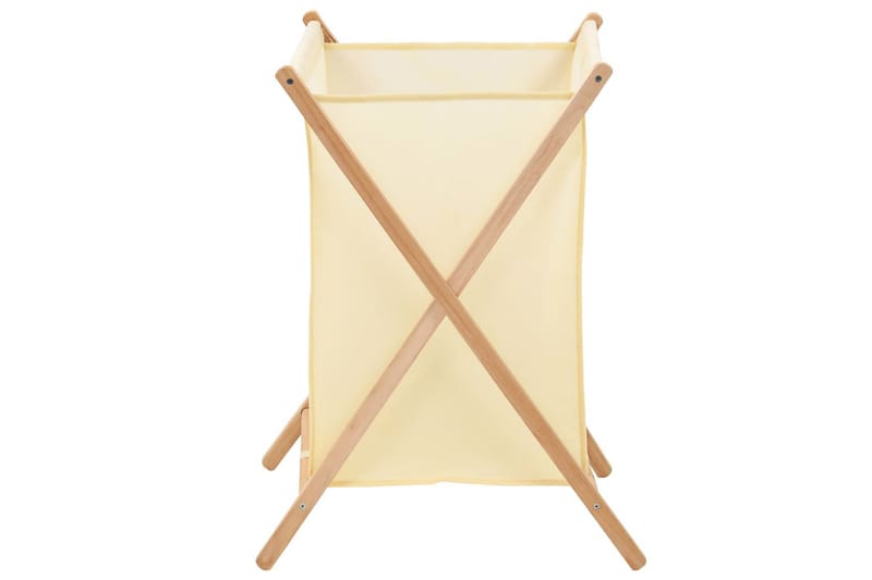 Skittentøyskurv sedertre og stoff beige 42x41x64 cm - Hus & oppussing - Kjøkken & bad - Baderom - Baderomstilbehør
