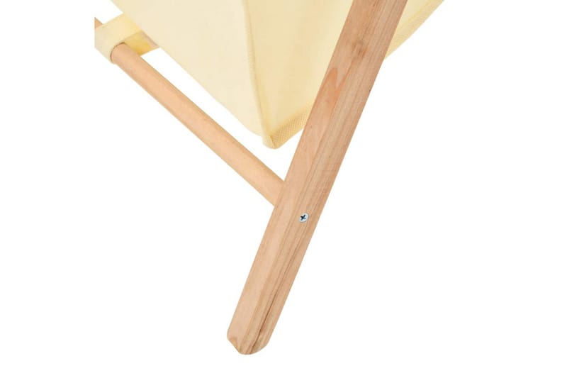 Skittentøyskurv sedertre og stoff beige 42x41x64 cm - Hus & oppussing - Kjøkken & bad - Baderom - Baderomstilbehør