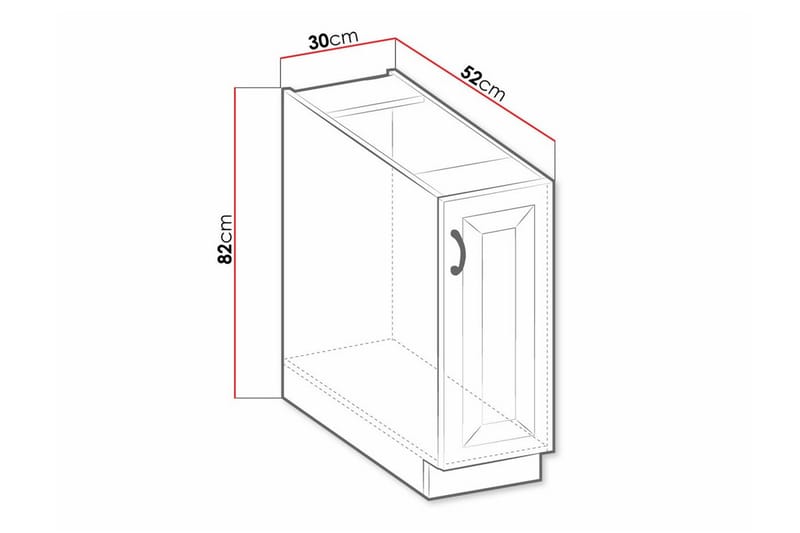 Templemore Kjøkkenskap 30 cm - Hus & oppussing - Kjøkken & bad - Kjøkken & vaskerom