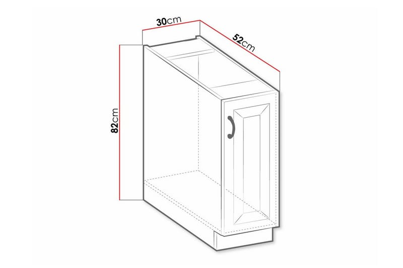Templemore Kjøkkenskap 30 cm - Hus & oppussing - Kjøkken & bad - Kjøkken & vaskerom