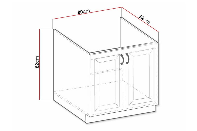 Templemore Kjøkkenskap 80 cm - Hus & oppussing - Kjøkken & bad - Kjøkken & vaskerom