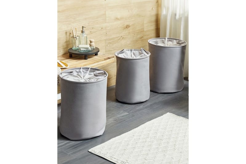 Vaskekurver Archa sett med 3 Grå - Grå - Hus & oppussing - Kjøkken & bad - Kjøkken & vaskerom - Tørke & vasketilbehør