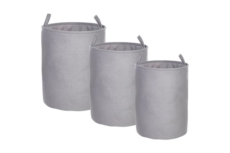 Vaskekurver Archa sett med 3 Grå - Grå - Hus & oppussing - Kjøkken & bad - Kjøkken & vaskerom - Tørke & vasketilbehør