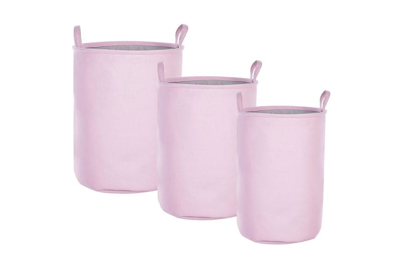 Vaskekurver Archa sett med 3 Rosa/grå, Rosa/grå