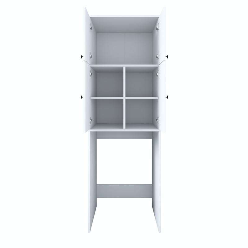 Vaskemaskinskap Wallxpert Cleo Shelf (65 x 193,6 x 62,5 cm) Hvit - Hvit - Hus & oppussing - Kjøkken & bad - Kjøkken & vaskerom