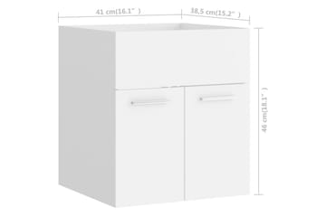 Baderomsmøbler 2 stk hvit sponplate - Hvit - Hus & oppussing - Kjøkken & bad - Baderom - Baderomsmøbler & baderomsinnredning - Veggskap & høyskap