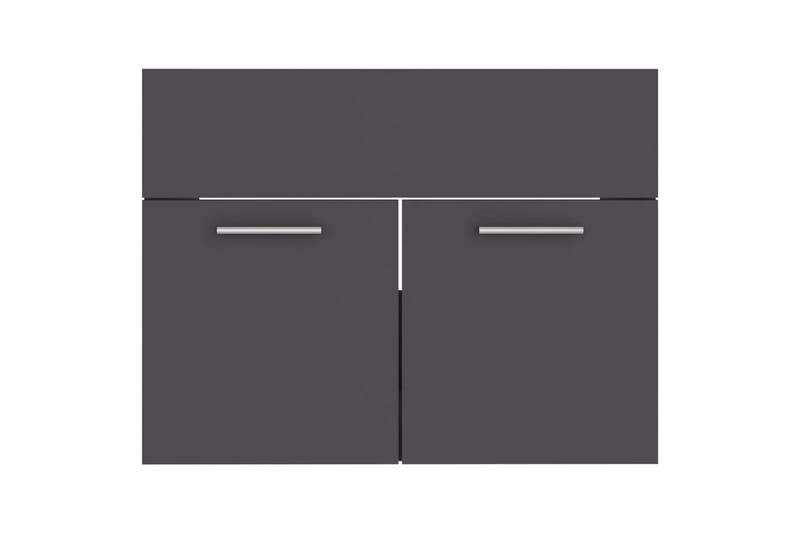 Baderomsmøbler 2 stk svart sponplate - Svart - Hus & oppussing - Kjøkken & bad - Baderom - Baderomsmøbler & baderomsinnredning - Veggskap & høyskap