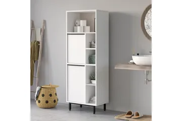 Liyakat Høyskap Baderom 161,6 cm - Hvit - Hus & oppussing - Kjøkken & bad - Baderom - Baderomsmøbler & baderomsinnredning - Veggskap & høyskap