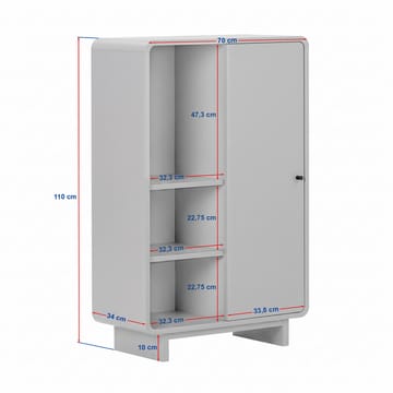 Zavio Multifunksjonsskap 70x110x34 cm - Sepet Oak - Hus & oppussing - Kjøkken & bad - Kjøkken & vaskerom