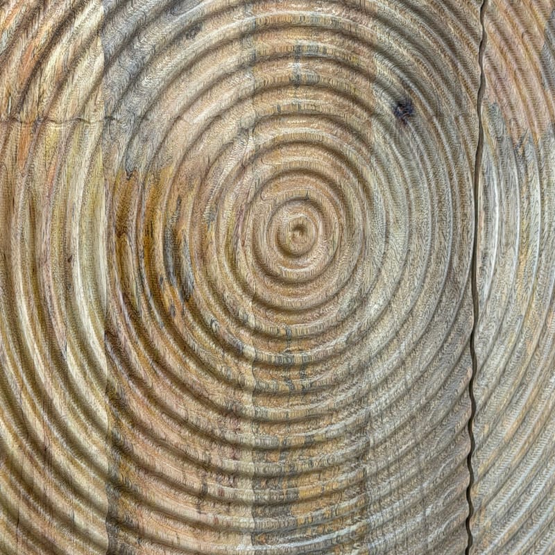 Livino oppbevaringsskap 90x180 cm 3D-mønster industriell stil - naturbrun og svart - Hus & oppussing - Kjøkken & bad - Kjøkken & vaskerom