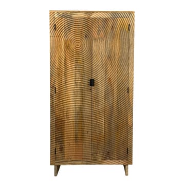 Livino oppbevaringsskap 90x180 cm 3D-mønster industriell stil - naturbrun og svart - Hus & oppussing - Kjøkken & bad - Kjøkken & vaskerom