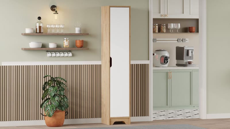 Multi Purpose Cabinet Homitis Eik hvit - Hus & oppussing - Kjøkken & bad - Kjøkken & vaskerom