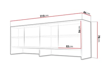 Rauk Highboard - Hvit - Hus & oppussing - Kjøkken & bad - Kjøkken & vaskerom