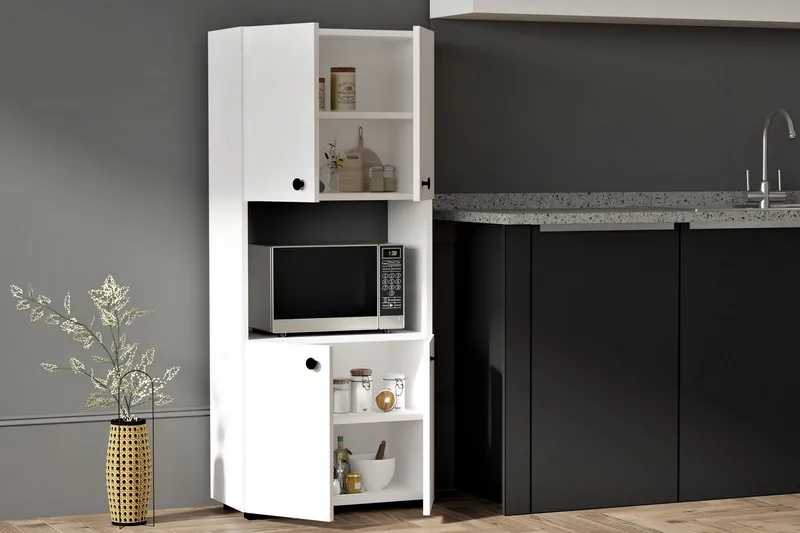 Rinorea Kjøkkenskap 60x140 cm - Hvit - Hus & oppussing - Kjøkken & bad - Kjøkken & vaskerom