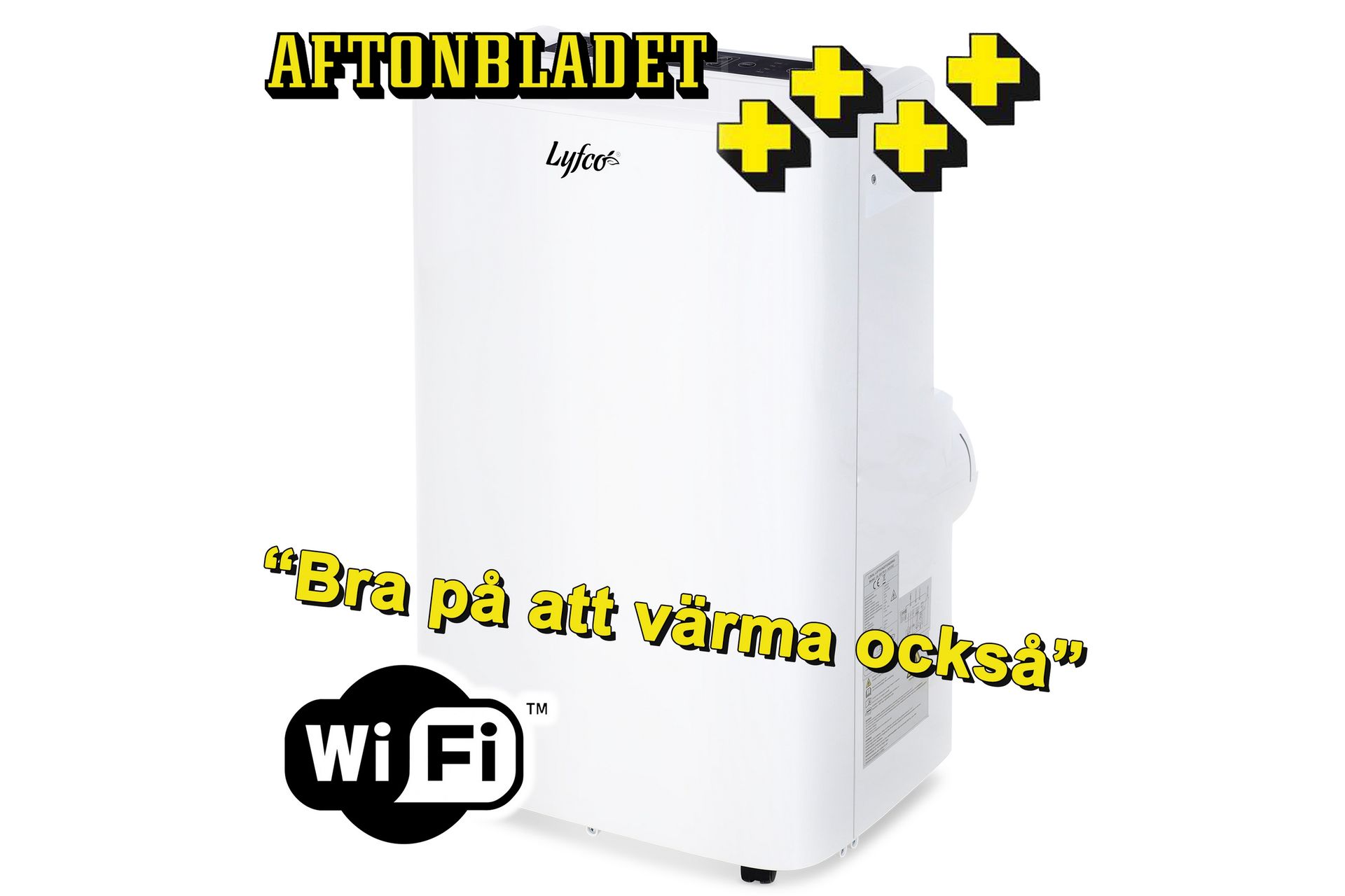 Høyeffektiv AC til 58 m² 4100 W inkl. WIFI - Hvit - Hus & oppussing - Klimakontroll - Aircondition & kjøler
