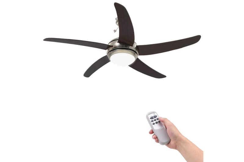Dekorert takvifte med lys 128 cm brun - Brun - Hus & oppussing - Klimakontroll - Vifter