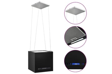 Fritthengende kjøkkenvifte sensor LCD 37cm stål - Svart - Hus & oppussing - Klimakontroll - Vifter
