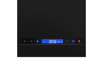 Fritthengende kjøkkenvifte sensor LCD 37cm stål - Svart - Hus & oppussing - Klimakontroll - Vifter