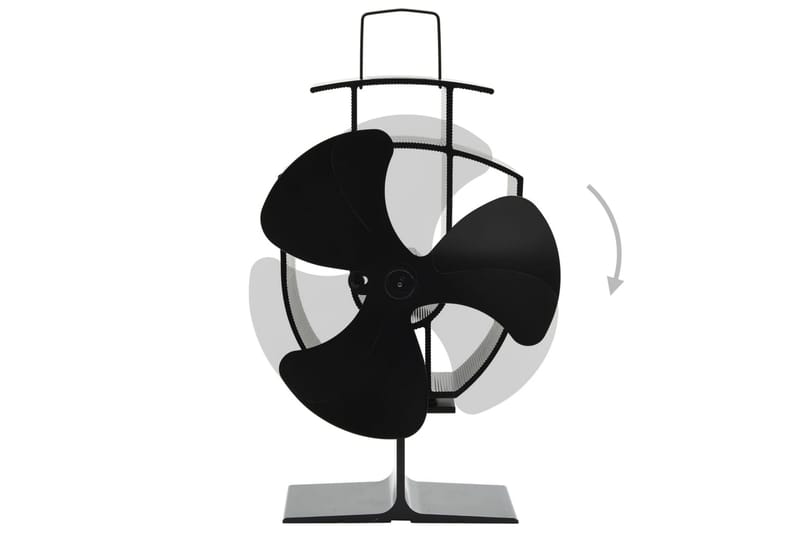 Varmedrevet ovnsvifte 3 blader svart - Hus & oppussing - Klimakontroll - Vifter