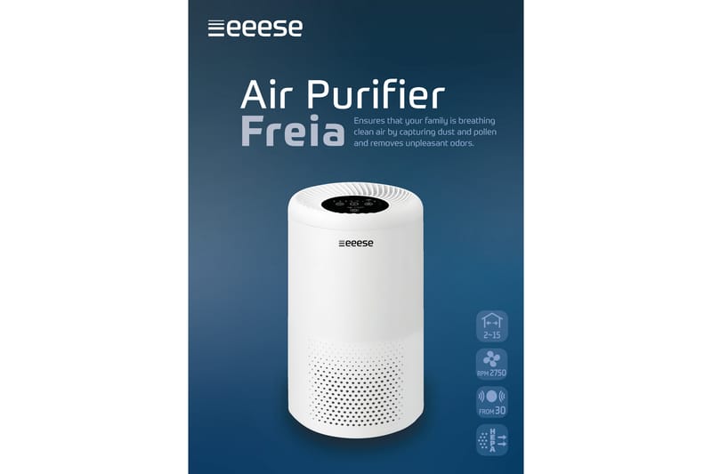 Freia Luftrenser HEPA-filter og UV-C-lys - Eeese - Luftrenser