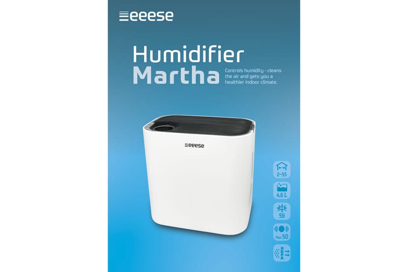 Martha Luftfukter og Luftrenser HEPA Filter - Eeese - Luftrenser
