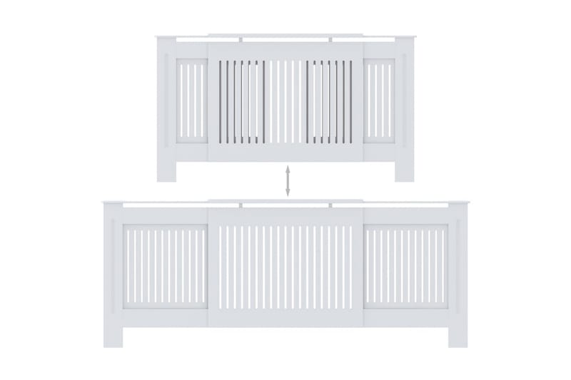 MDF Radiatordeksel 205 cm hvit - Hvit - Hus & oppussing - Klimakontroll - Oppvarming