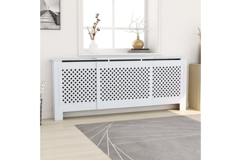 MDF Radiatordeksel 205 cm hvit - Hvit - Hus & oppussing - Klimakontroll - Oppvarming