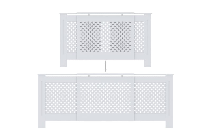 MDF Radiatordeksel 205 cm hvit - Hvit - Hus & oppussing - Klimakontroll - Oppvarming