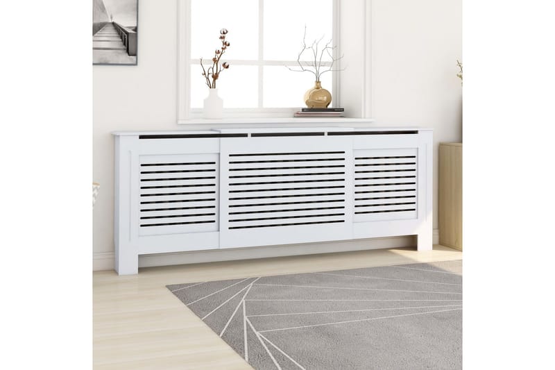 MDF Radiatordeksel 205 cm hvit - Hvit - Hus & oppussing - Klimakontroll - Oppvarming